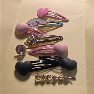 Heart and Star Hair Clip Set